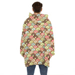 Donuts Pattern Print Hoodie Blanket