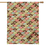 Donuts Pattern Print House Flag