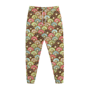 Donuts Pattern Print Jogger Pants