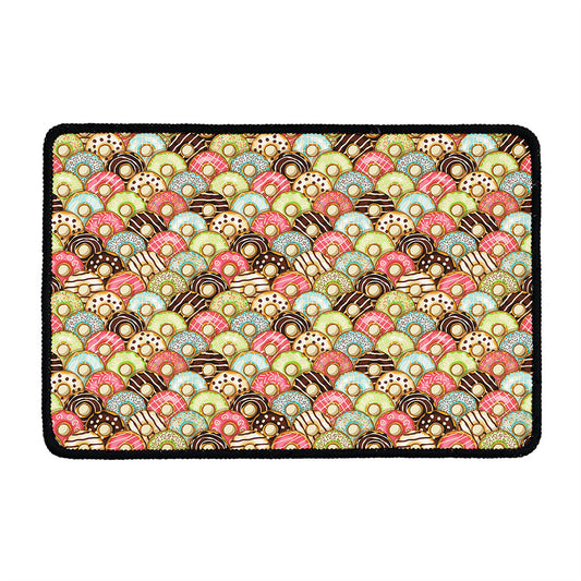 Donuts Pattern Print Kitchen Mat