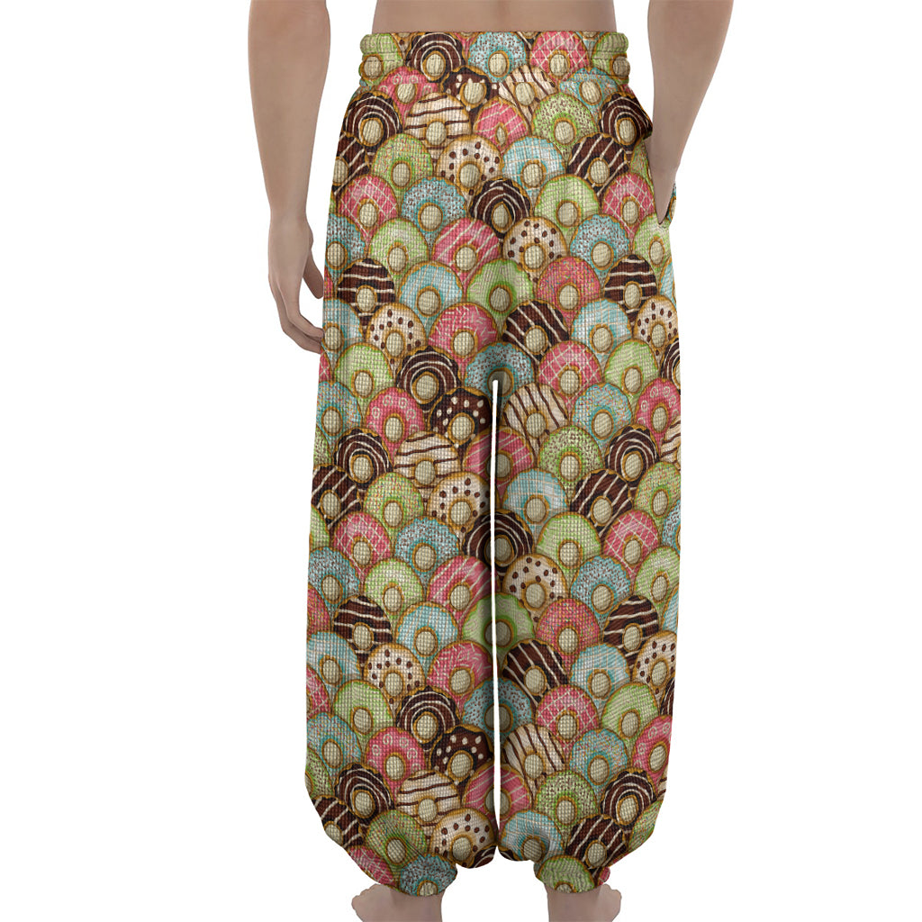 Donuts Pattern Print Lantern Pants