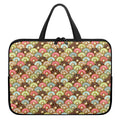 Donuts Pattern Print Laptop Sleeve With Handle