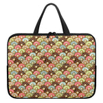 Donuts Pattern Print Laptop Sleeve With Handle