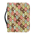 Donuts Pattern Print Leather Bible Cover