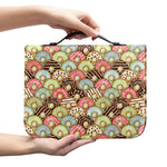 Donuts Pattern Print Leather Bible Cover