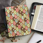 Donuts Pattern Print Leather Bible Cover