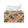 Donuts Pattern Print Leather Tissue Box Cover