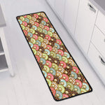 Donuts Pattern Print Long Kitchen Mat