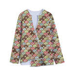 Donuts Pattern Print Long Sleeve Short Coat