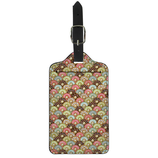 Donuts Pattern Print Luggage Tag