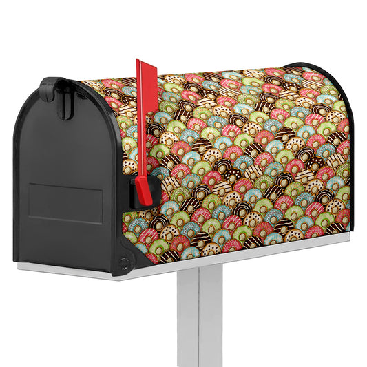 Donuts Pattern Print Mailbox Cover