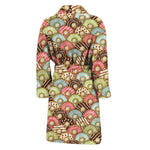 Donuts Pattern Print Men's Bathrobe