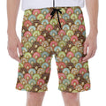 Donuts Pattern Print Men's Beach Shorts