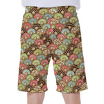Donuts Pattern Print Men's Beach Shorts