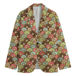 Donuts Pattern Print Men's Blazer