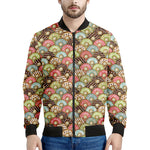 Donuts Pattern Print Men's Bomber Jacket