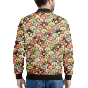 Donuts Pattern Print Men's Bomber Jacket