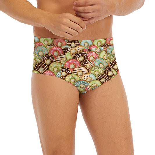 Donuts Pattern Print Men's Briefs