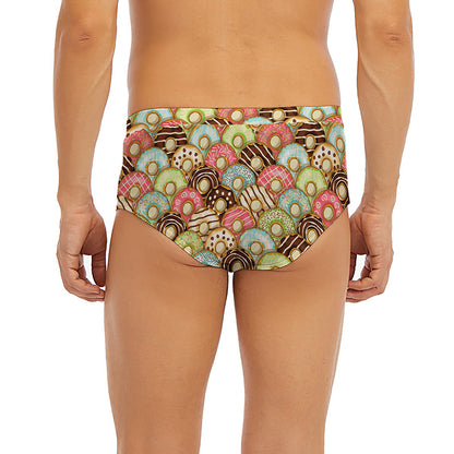 Donuts Pattern Print Men's Briefs