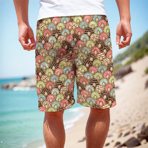 Donuts Pattern Print Men's Cargo Shorts