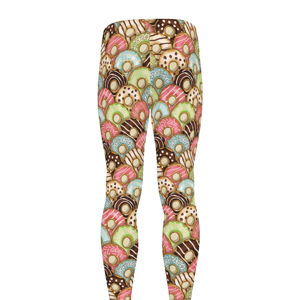 Donuts Pattern Print Men's leggings