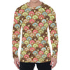 Donuts Pattern Print Men's Long Sleeve T-Shirt