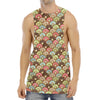 Donuts Pattern Print Men's Muscle Tank Top