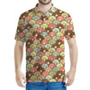 Donuts Pattern Print Men's Polo Shirt