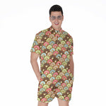 Donuts Pattern Print Men's Rompers