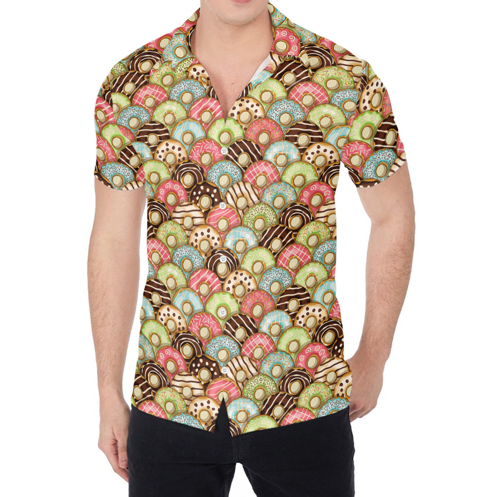 Donuts Pattern Print Men's Shirt