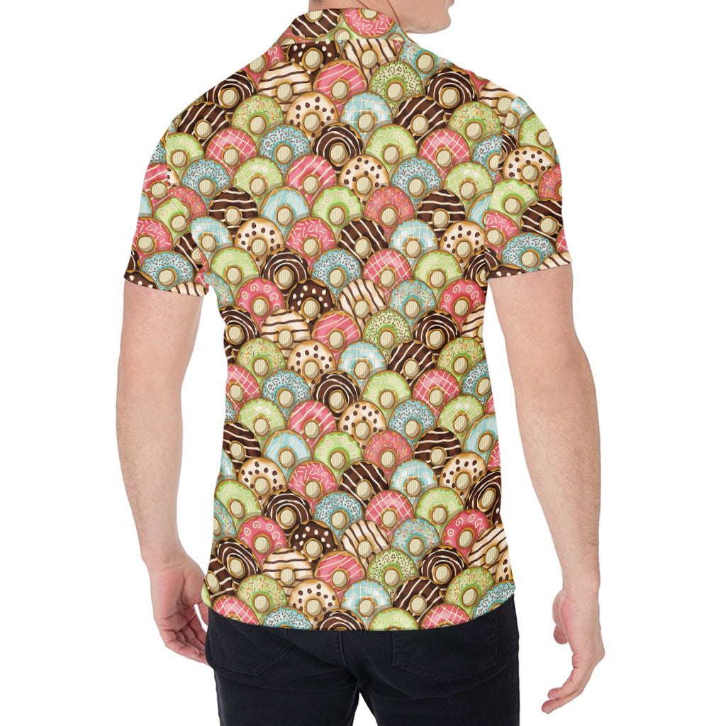 Donuts Pattern Print Men's Shirt