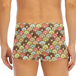 Donuts Pattern Print Men's Short Boxer Briefs
