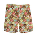 Donuts Pattern Print Men's Athletic Shorts