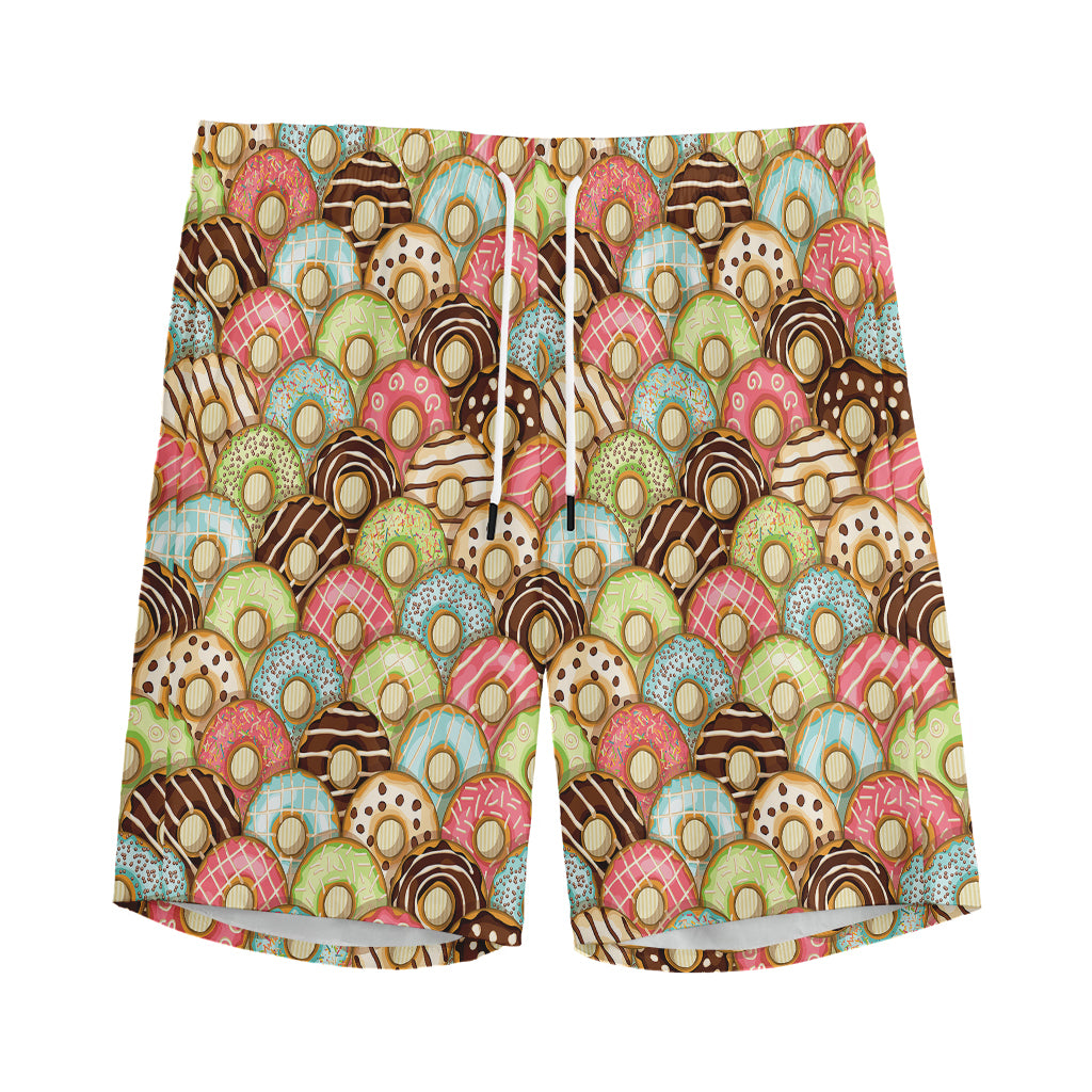 Donuts Pattern Print Men's Sports Shorts