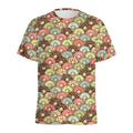 Donuts Pattern Print Men's Athletic T-Shirt