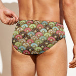 Donuts Pattern Print Men's Swim Briefs