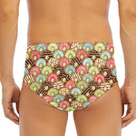 Donuts Pattern Print Men's Triangle Swim Briefs
