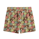 Donuts Pattern Print Mesh Shorts