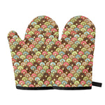 Donuts Pattern Print Oven Mitts