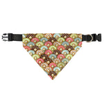 Donuts Pattern Print Over The Collar Dog Bandana