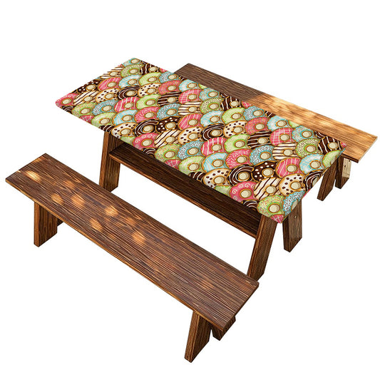 Donuts Pattern Print Picnic Table Cover