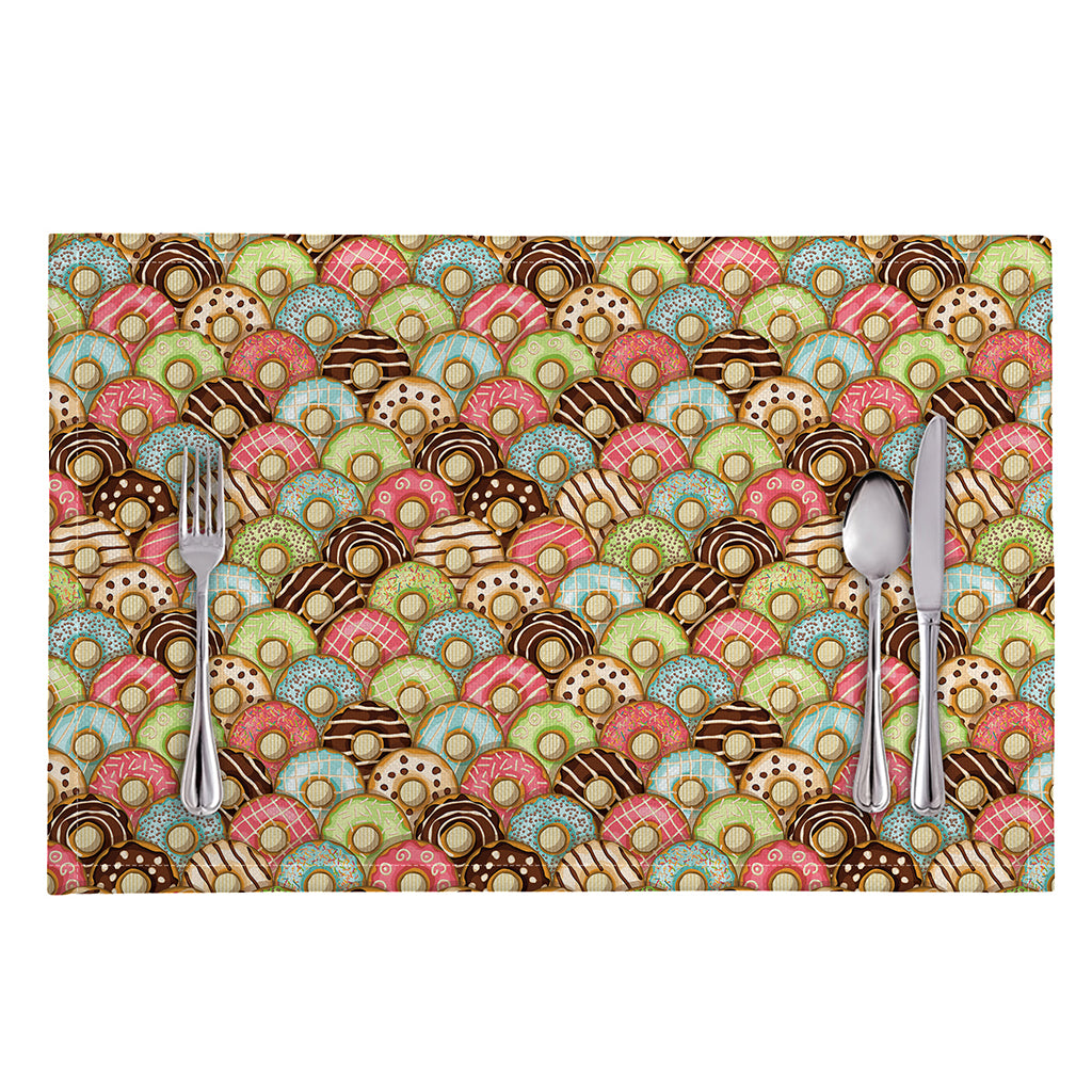 Donuts Pattern Print Placemat