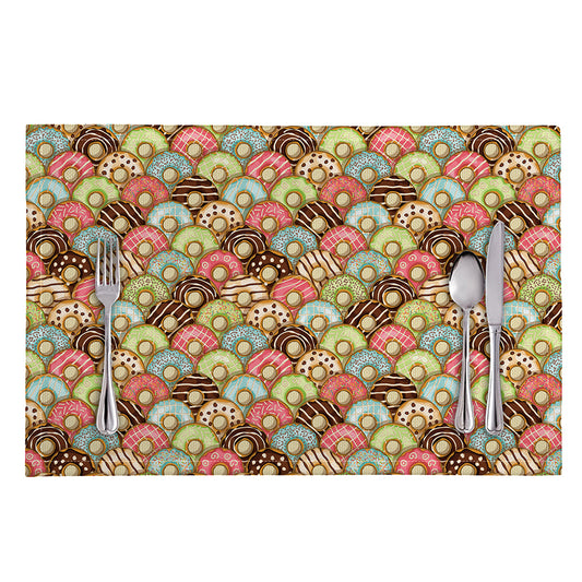 Donuts Pattern Print Placemat