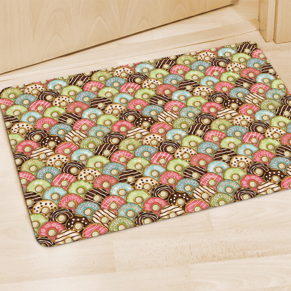 Donuts Pattern Print Polyester Doormat