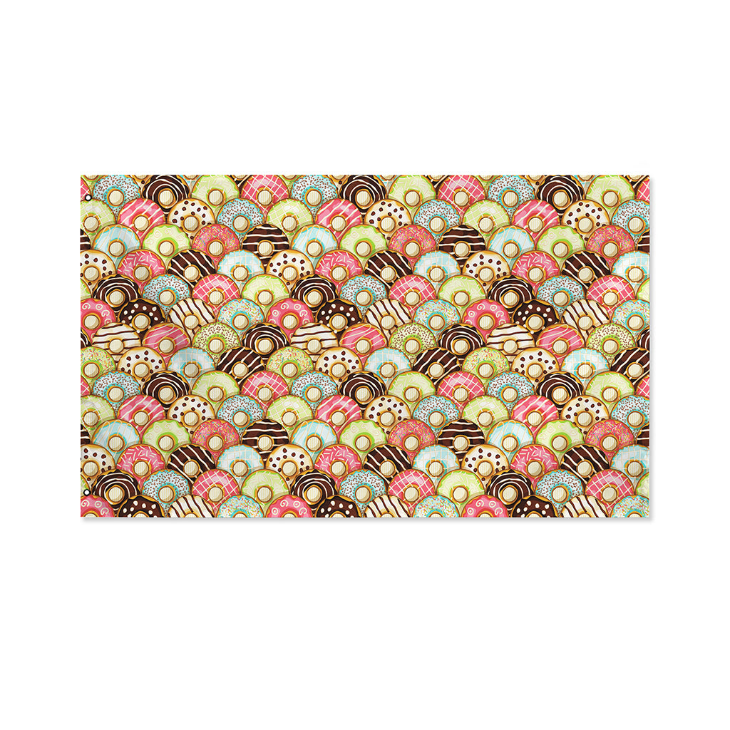 Donuts Pattern Print Polyester Flag