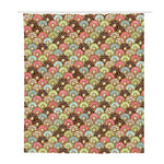 Donuts Pattern Print Polyester Shower Curtain