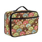 Donuts Pattern Print Portable Lunch Bag
