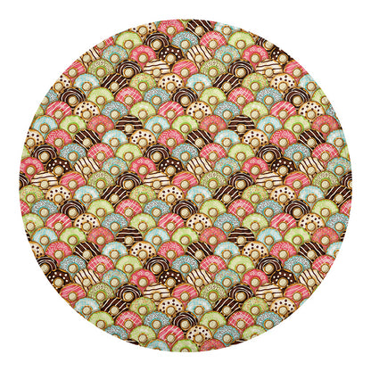 Donuts Pattern Print Round Blanket