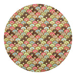 Donuts Pattern Print Round Blanket