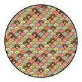 Donuts Pattern Print Round Floor Mat